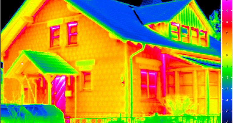 Gebäudethermografie der Fassade